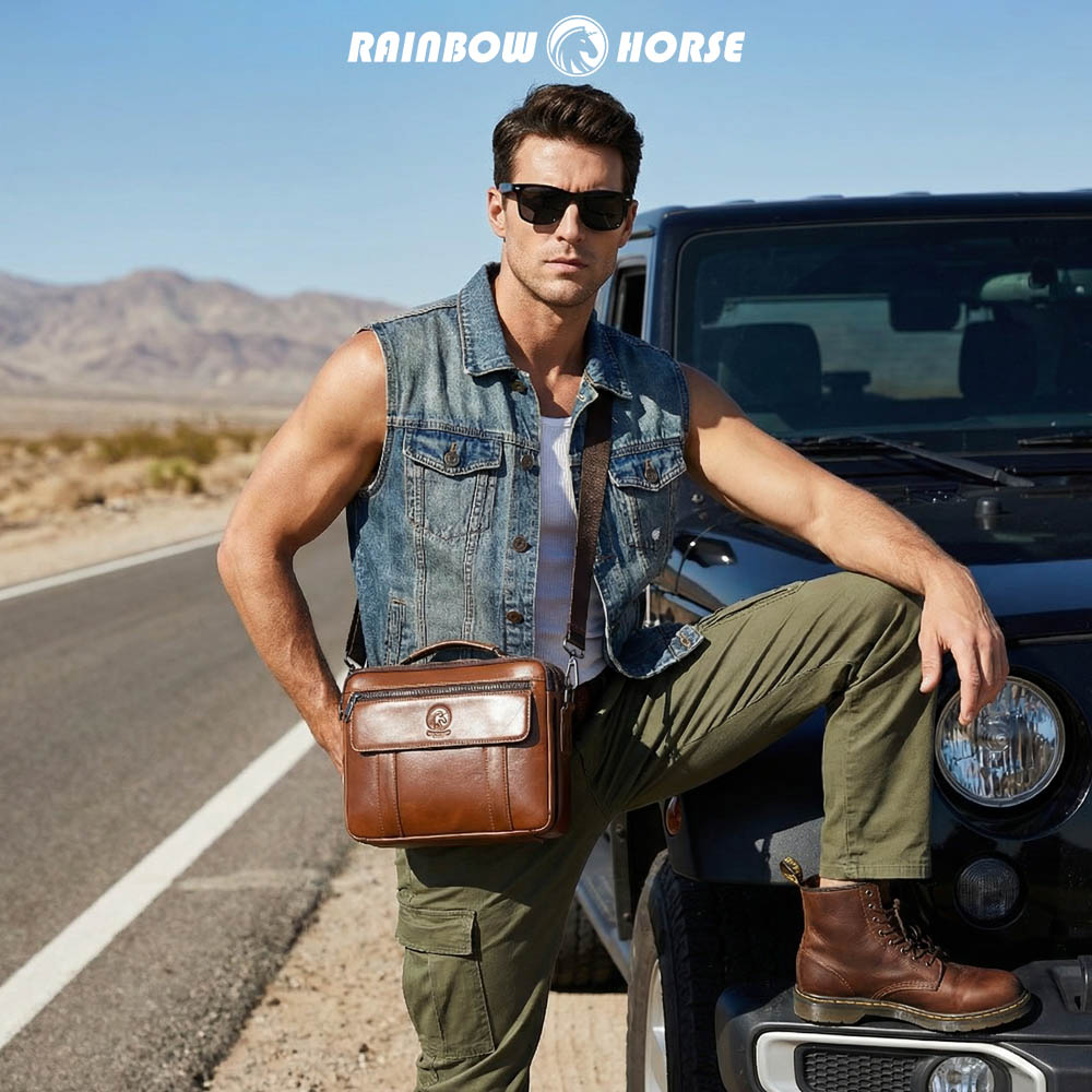 New men's mini crossbody bag,  - Key Holder Leather Pouch review and price