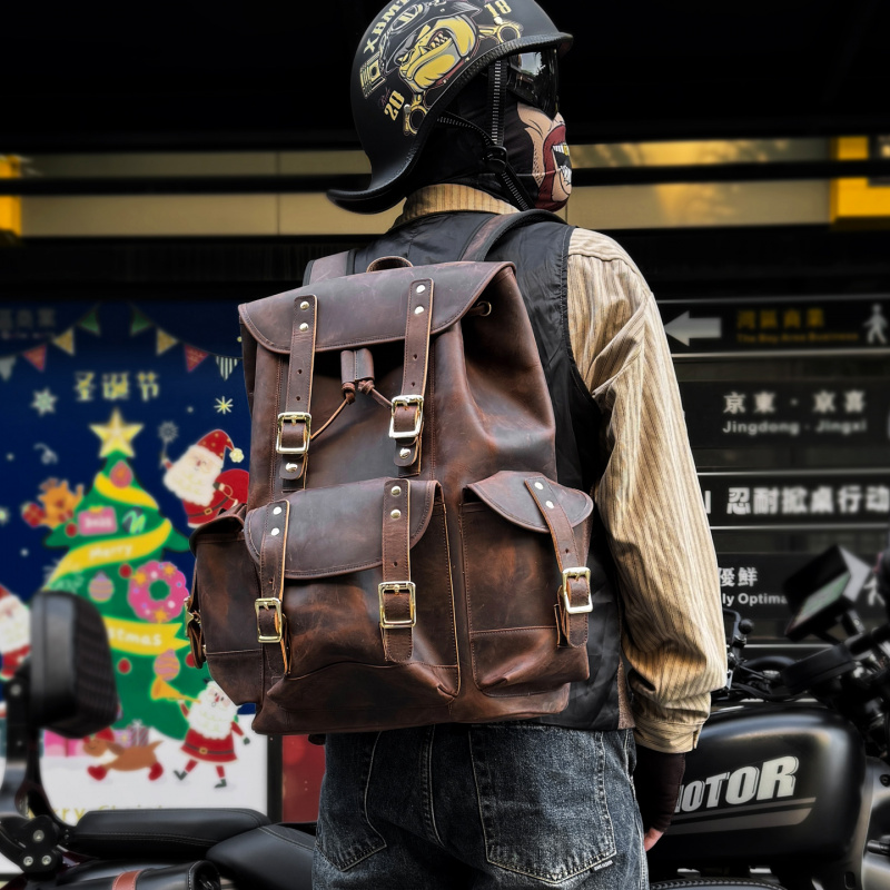 New Arrivals Leather Backpack  - Luxury Bags For Men review and price