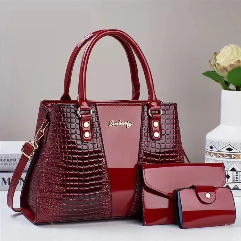 3pcs Set PU Crocodile Embossed - Luxury Bags Louis Vuitton review and price