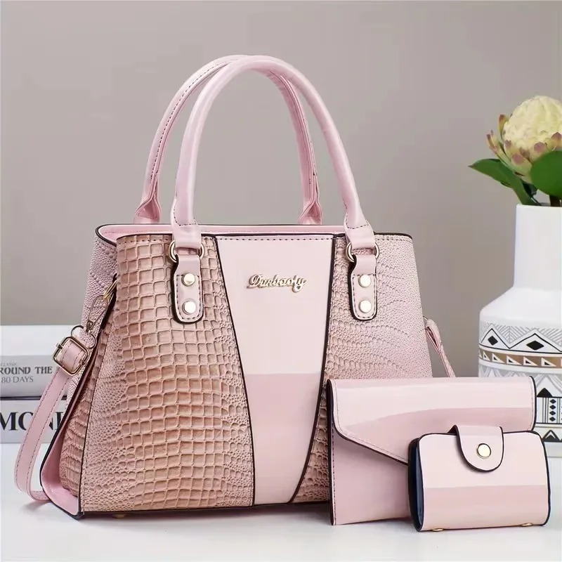 3pcs Set PU Crocodile Embossed - Luxury Bags Louis Vuitton review and price