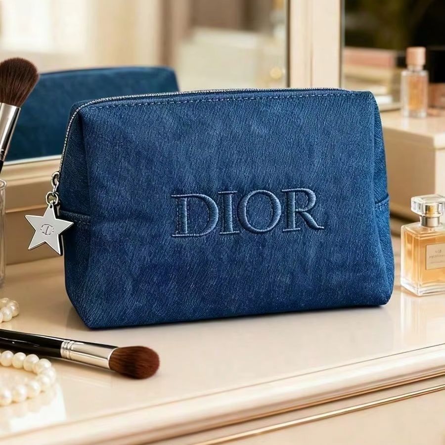 Dior Dark Denim Embroidered Lo - Luxury Bags Dior review and price