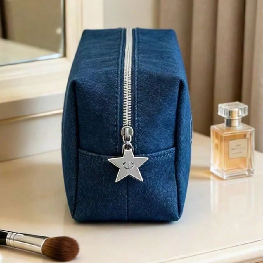 Dior Dark Denim Embroidered Lo - Luxury Bags Dior review and price