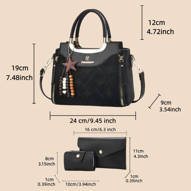 Stylish women's handbag, solid - Luxury Bags review and price