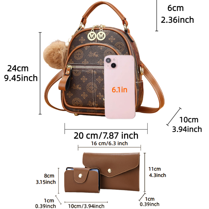 3-piece women's bag set, light - Luxury Bags review and price