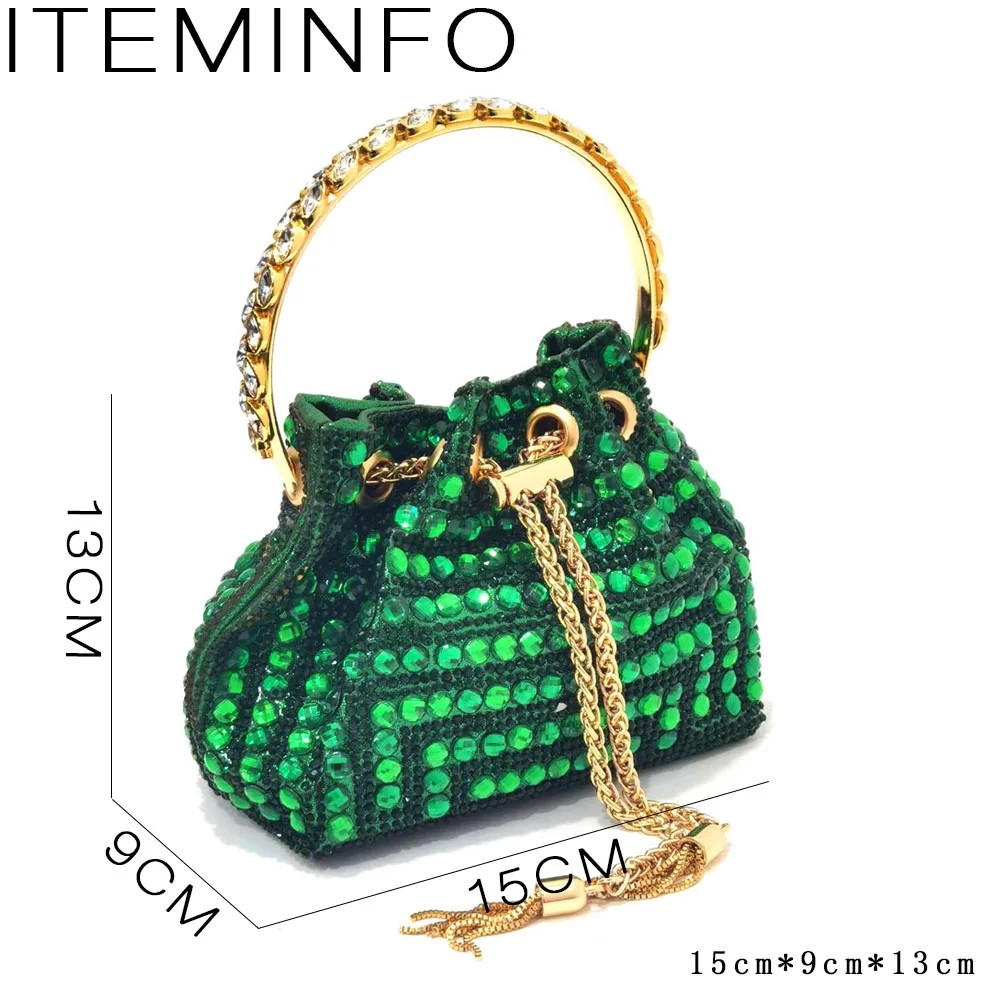 Luxury Green Rhinestone Shoes  - Luxury Bags And Shoes review and price