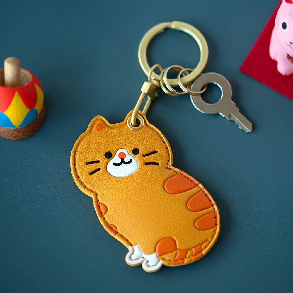 Cute Cartoon Cat Access Card H - Key Holder Leather Pouch review and price