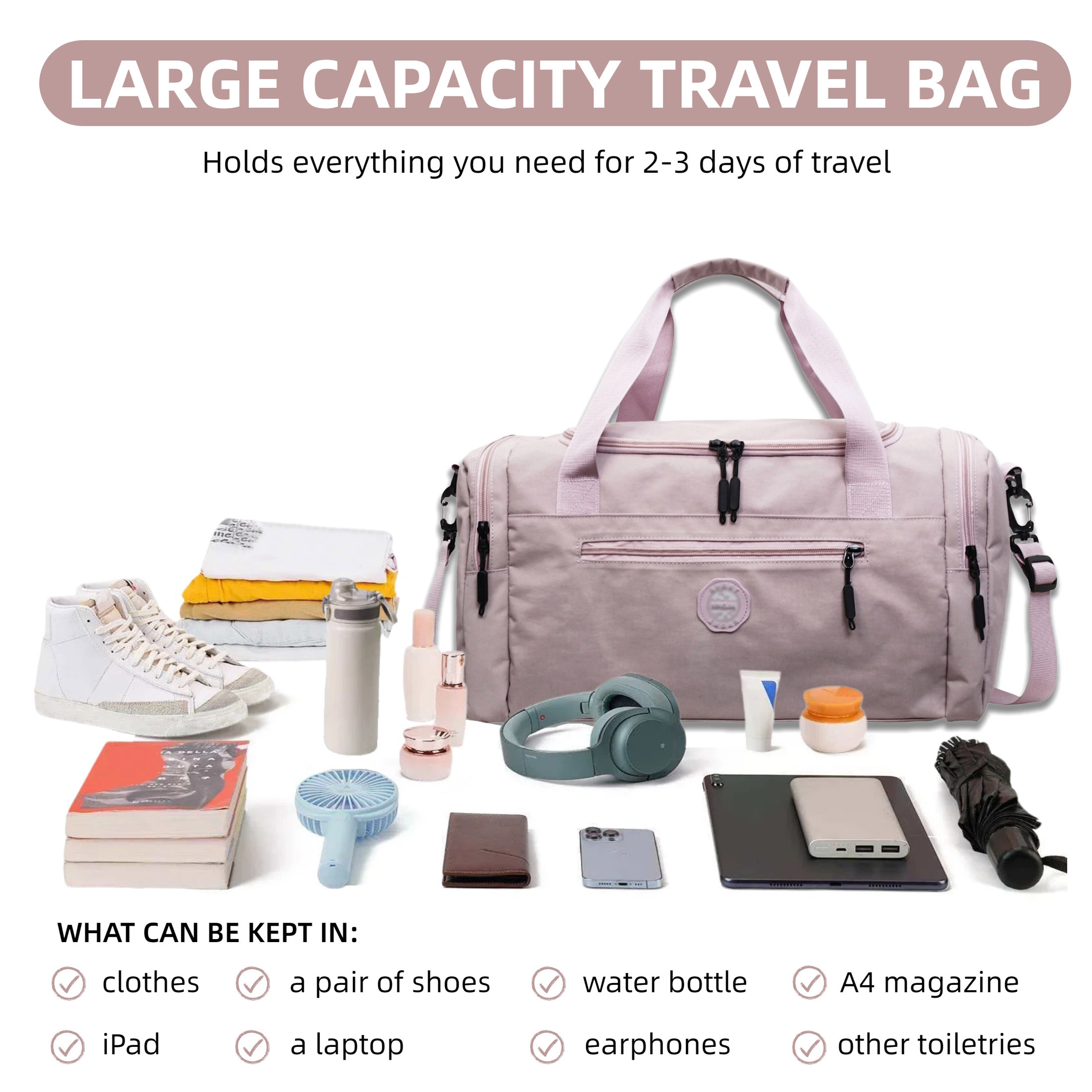 Large Capacity Weekender Overn - Luxury Yoga Bags review and price