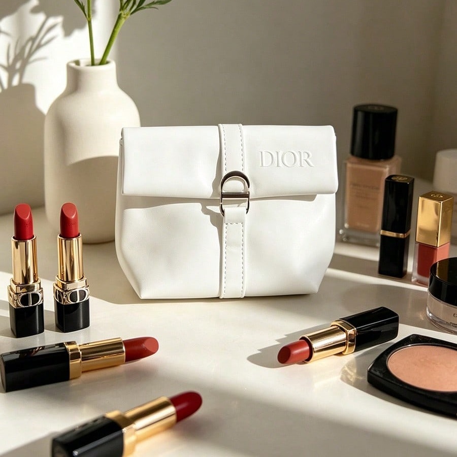 Dior’s Bag White Cosmetic Bag  - Luxury Bags Dior review and price