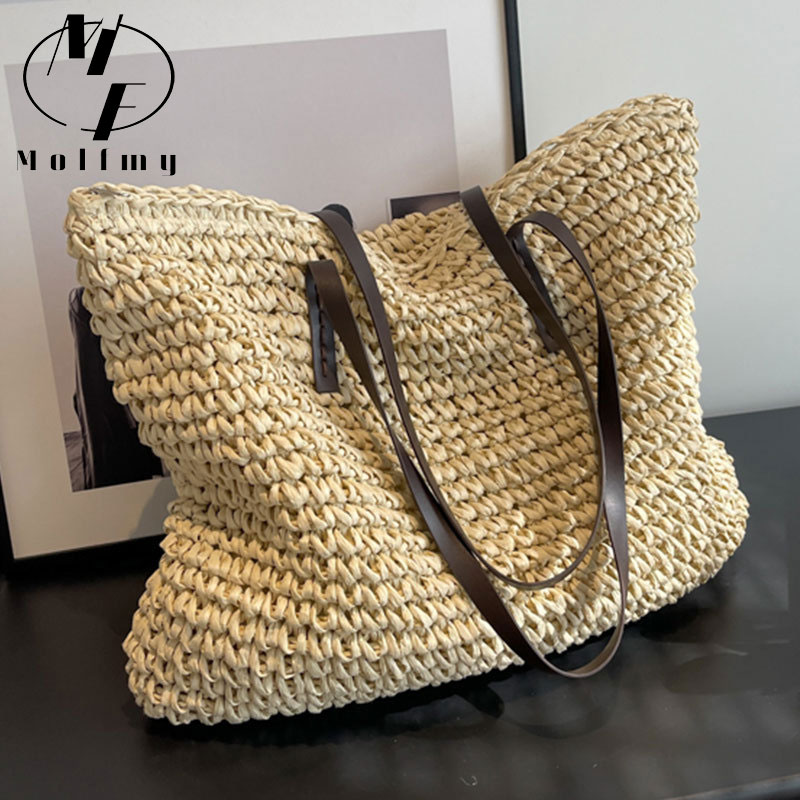 Straw Woven Tote Bags Casual L - Luxury Bags Made review and price