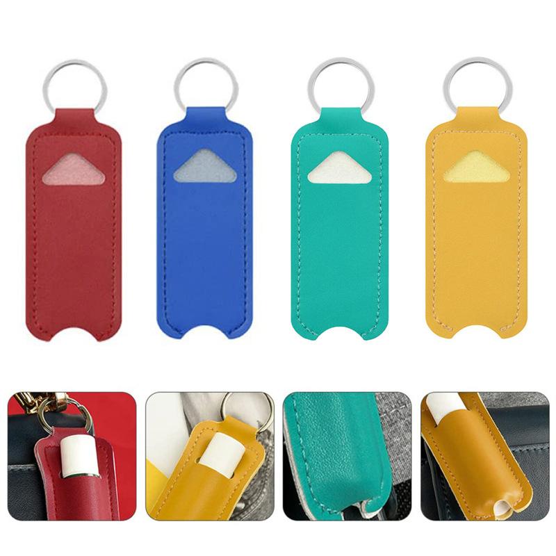 Holder Portable Lip Balm Bottl - Key Holder Leather Pouch review and price
