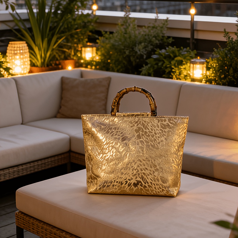 Light luxury metallic gold jac - Luxury Bags Tote review and price