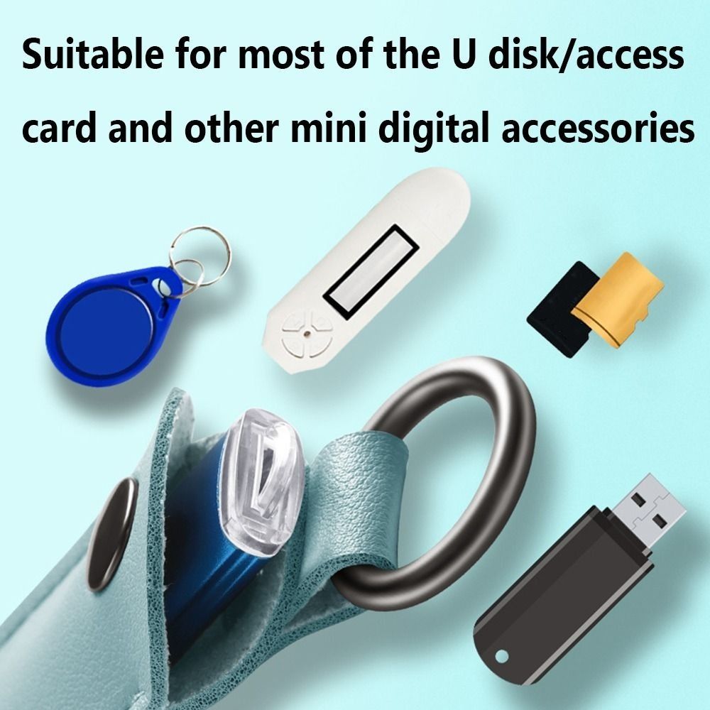 8 Colors U Disk Pouch Key Ring - Key Holder Leather Pouch review and price