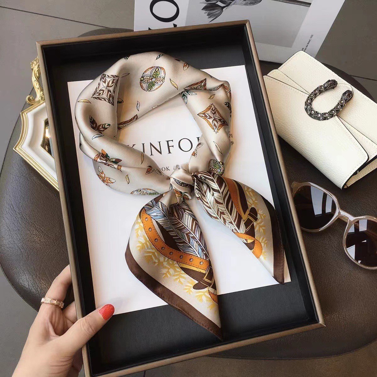 Luxury Fashion Print 70*70cm S - Luxury Bags Expensive review and price