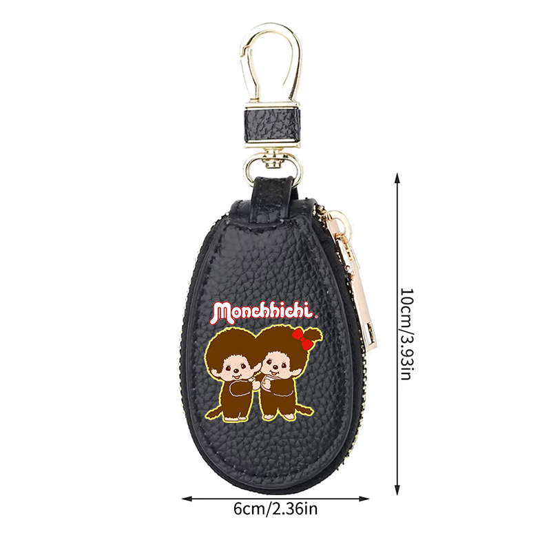 1pcs MONCHHICHI Leather Zipper - Key Holder Leather Pouch review and price
