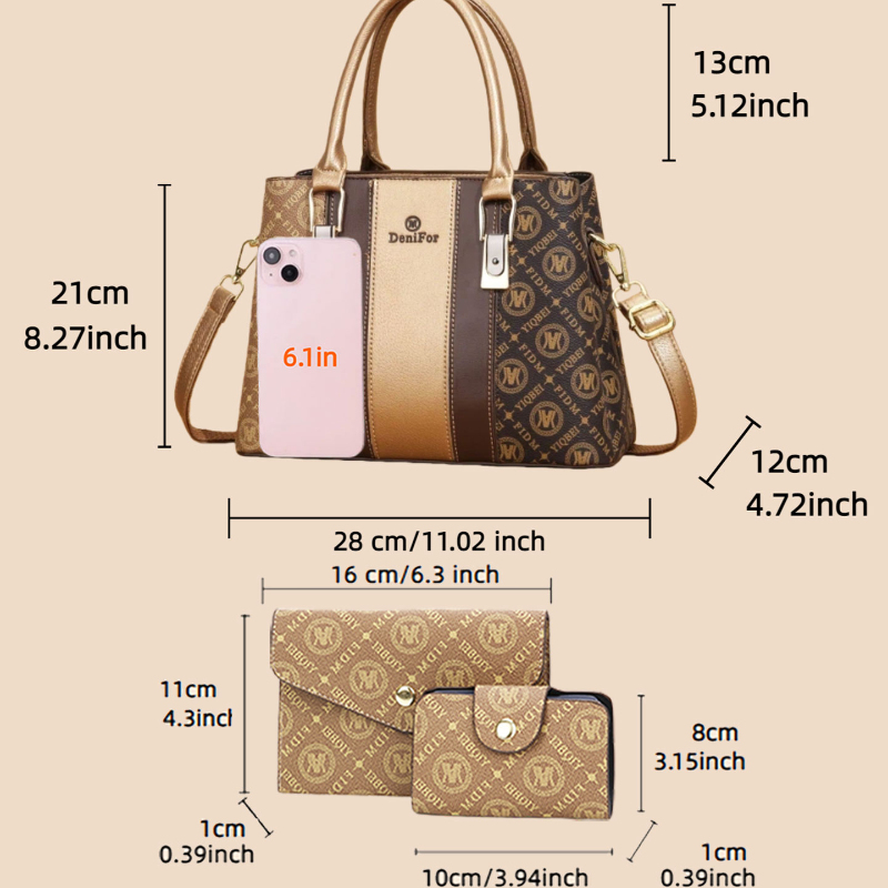 3-piece set of women's handbag - Luxury Bags review and price