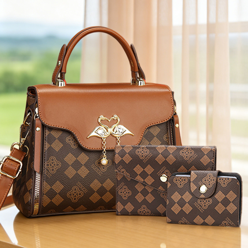 3-piece women's bag set, light - Luxury Bags review and price