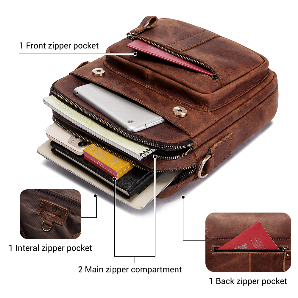 HUMERPAUL Genuine Leather Men' - Luxury Bags Coach review and price