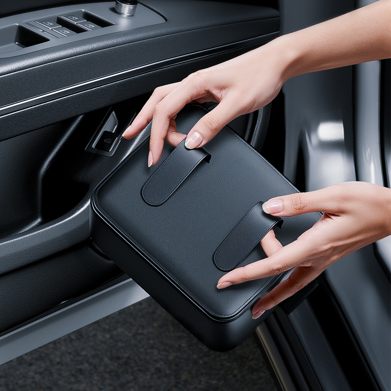 Car Door Storage Pockets Hangi - Key Holder Leather Pouch review and price
