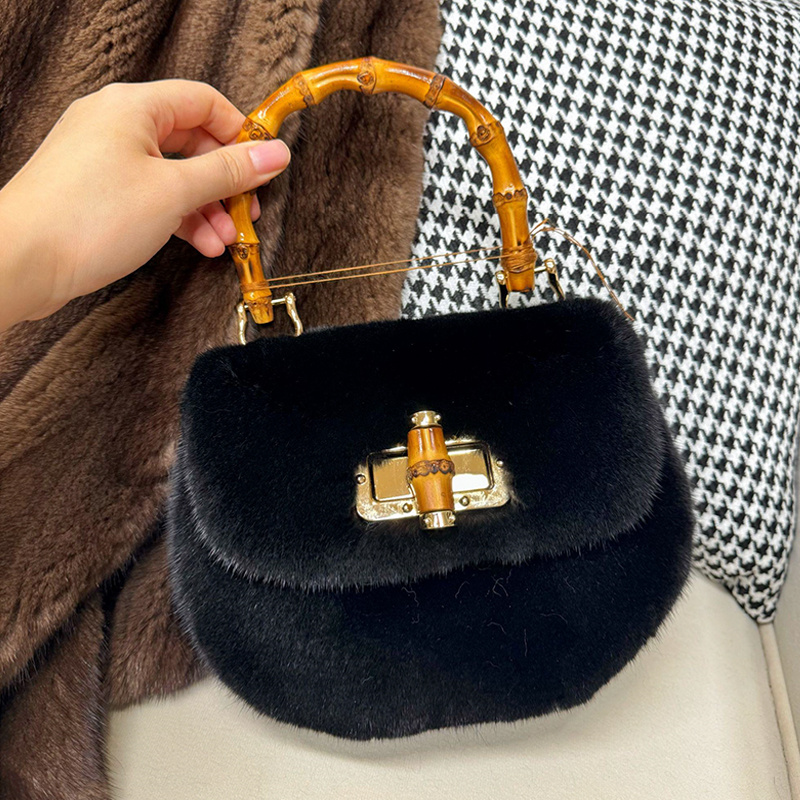 Women's Bags Mink Fur Handbags - Luxury Bags Gr review and price