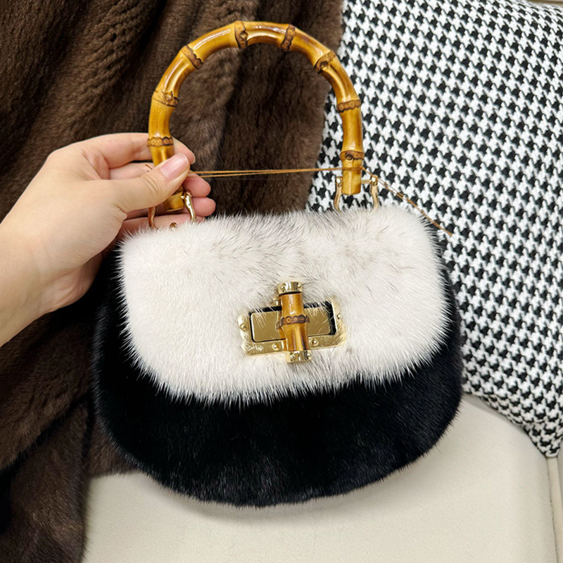 Women's Bags Mink Fur Handbags - Luxury Bags Gr review and price